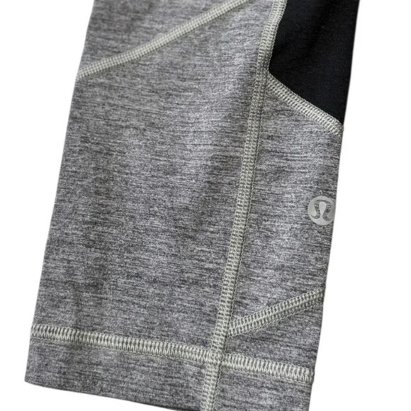 LULULEMON - Pace Rival Crop *22" Heathered Black / Black in Size 6 - Picture 5 of 10